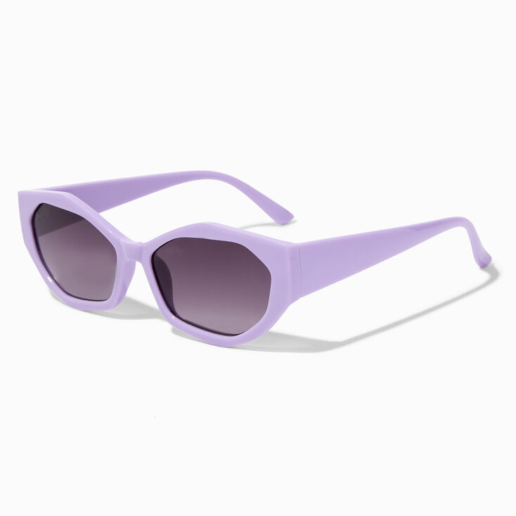 Chunky Lavender Geometric Sunglasses,