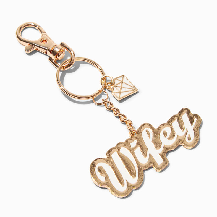 Gold &#39;Wifey&#39; Keychain,