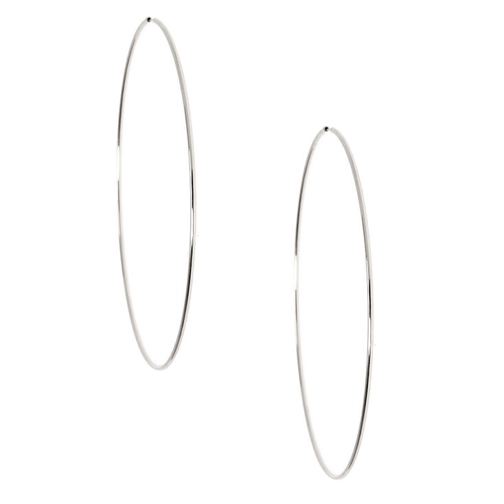 Silver 100MM Hoop Earrings,