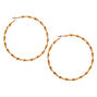 Gold 60MM Twisted Hoop Earrings,