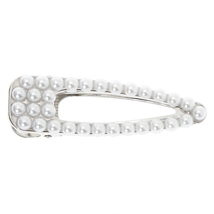 Silver Pearl Jumbo Hair Clip,
