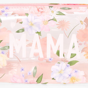 Mama Transparent Floral Makeup Bag,