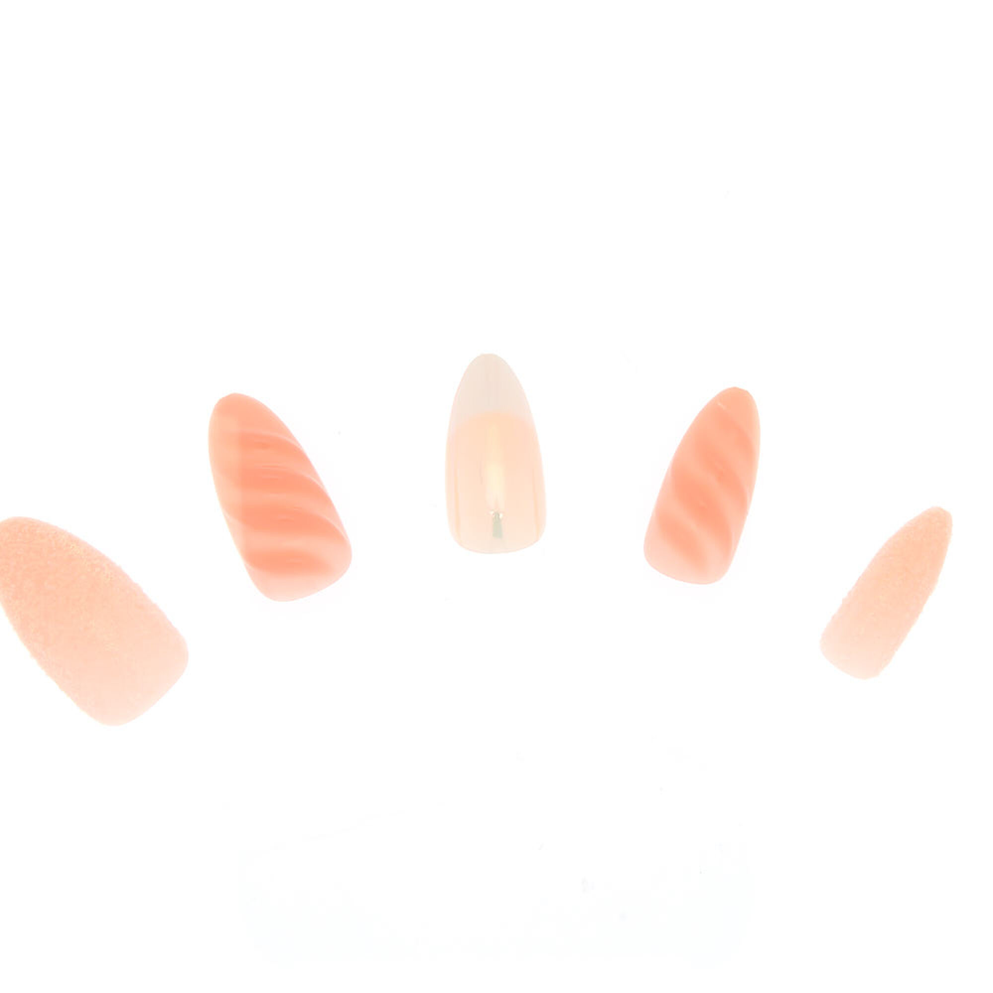 Holographic Unicorn Pwr Mixed Faux Nail Set Pink 24 Pack Icing Us