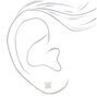 ICING Select 18k Gold Plated Cubic Zirconia Square Stud Earrings,