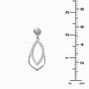 Silver-tone Pearl Double Layer 1.5&quot; Drop Earrings,