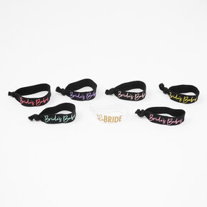 The Bride &amp; Bride&#39;s Babes Hair Tie Bracelets -  7 Pack,