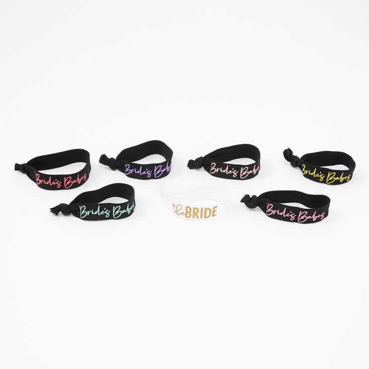 The Bride &amp; Bride&#39;s Babes Hair Tie Bracelets -  7 Pack,