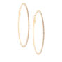 Gold 70MM Glass Rhinestone Hoop Earrings,