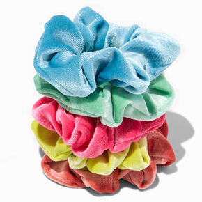 Velvet Hair Scrunchies - 5 Pack,