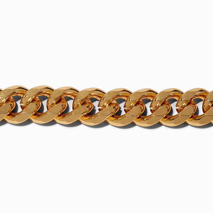 Gold-tone Mega Curb Chain Bracelet,