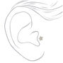 Sterling Silver Crystal Flower Tragus Earrings - 3 Pack,