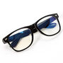 Solar Blue Light Reducing Black Retro Clear Lens Frames,