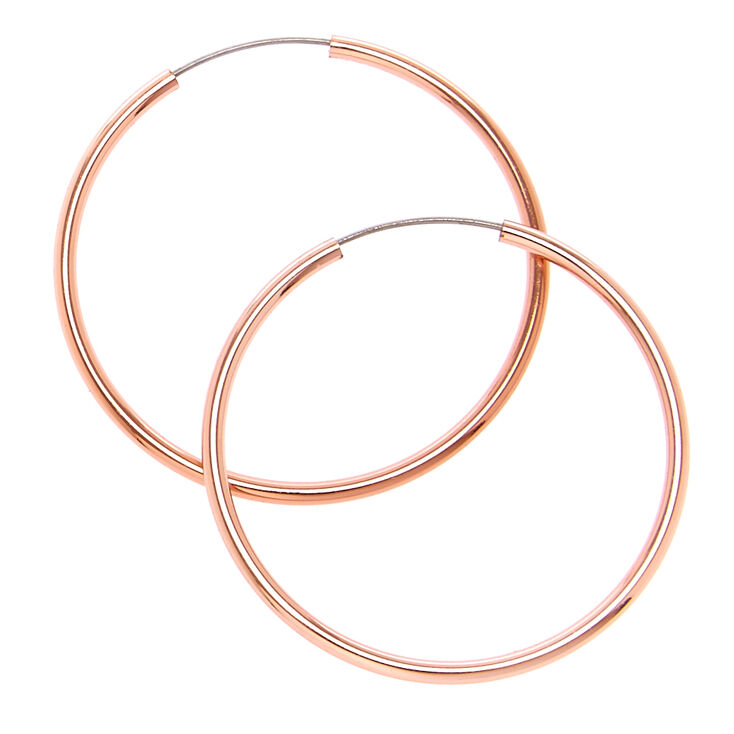 Rose Gold 25MM Hoop Earrings,
