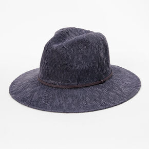 Textured Lightweight Panama Hat - Blue Gray,