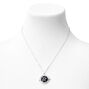 Silver Glow In The Dark Zodiac Spinning Pendant Necklace - Sagittarius,