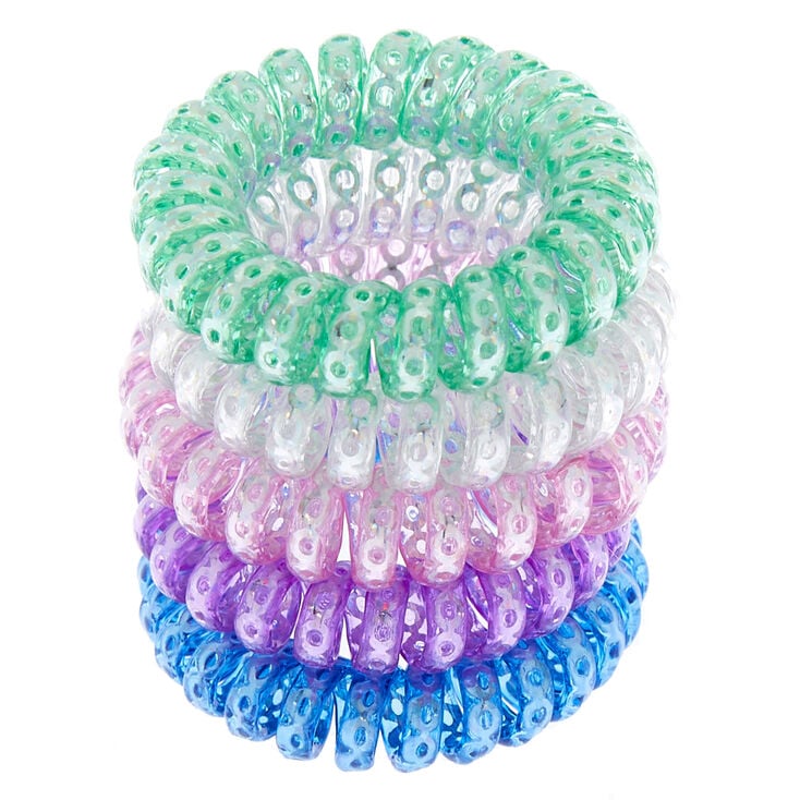 Sequin Coil Mini Hair Ties - 5 Pack,