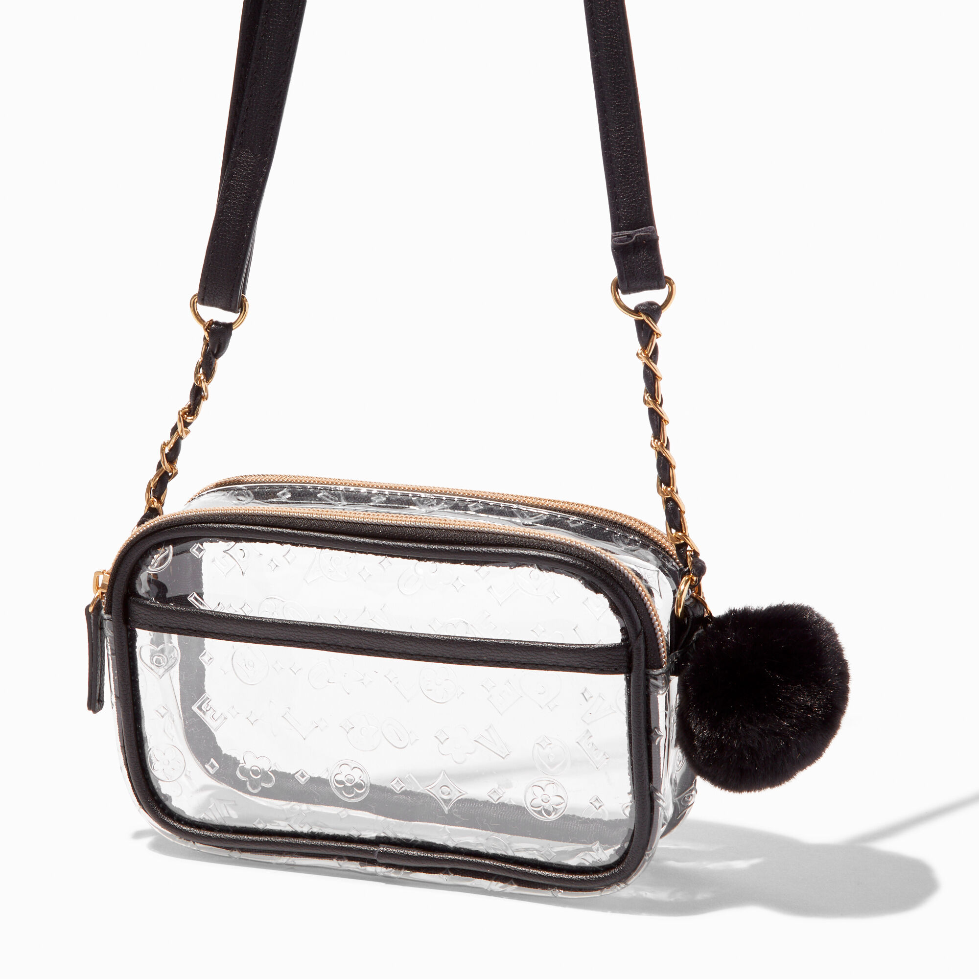 Black clear sales crossbody bag