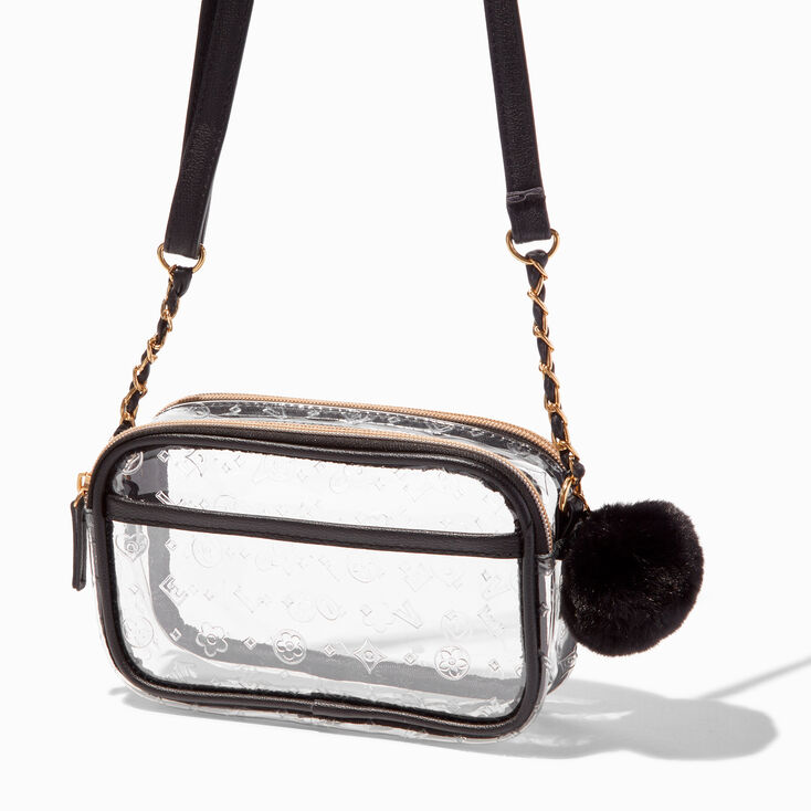 Status Icons Clear Crossbody Bag,