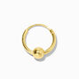 Sterling Silver Gold 22G Ball Hoop Nose Ring,