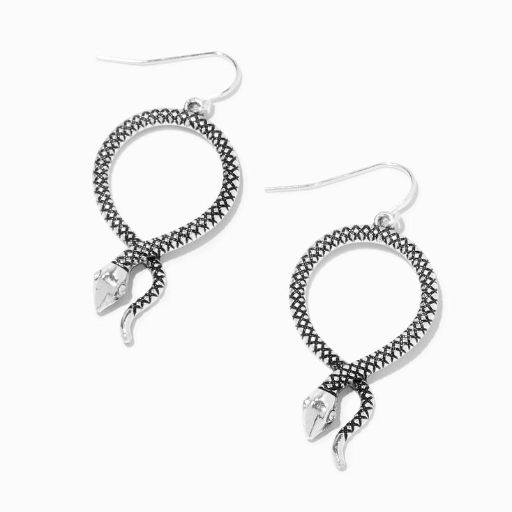 Silver Twist Snake 2&quot; Drop Earrings,