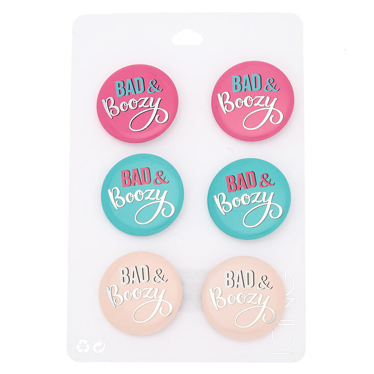 Bad & Boozy Buttons - 6 Pack,