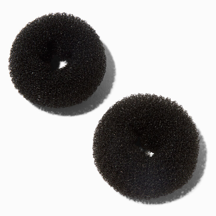 Mini Black Hair Donuts - 2 Pack,