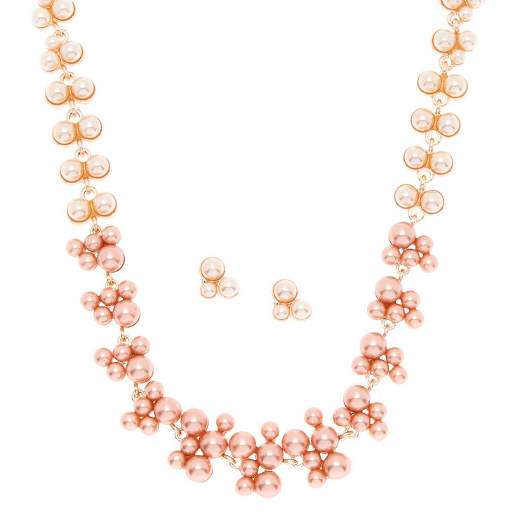 Pearl Ombre Jewelry Set - Pink, 2 Pack,