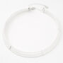 Silver Pearl Rigid Choker Necklace,