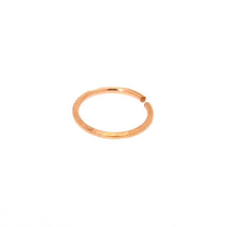 Sterling Silver Rose Gold 20G Lazer Cut Hoop Nose Ring,
