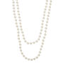 60&quot; White Pearl Necklace,