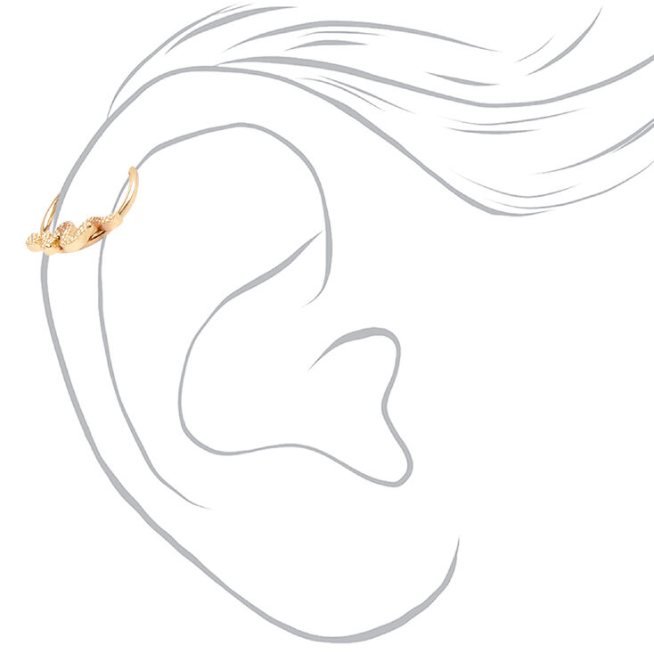 Gold 16G Mixed Snake Cartilage Earrings - 3 Pack,