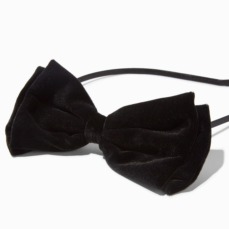 Black Velvet Bow Headband,