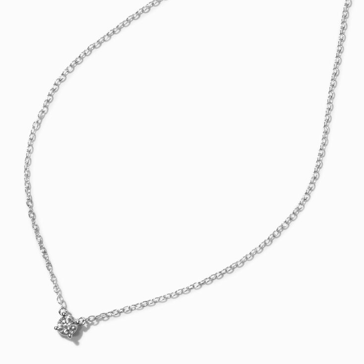 ICING Select Sterling Silver 1/10 ct. tw. Lab Grown Diamond Solitaire Basket Pendant Necklace,