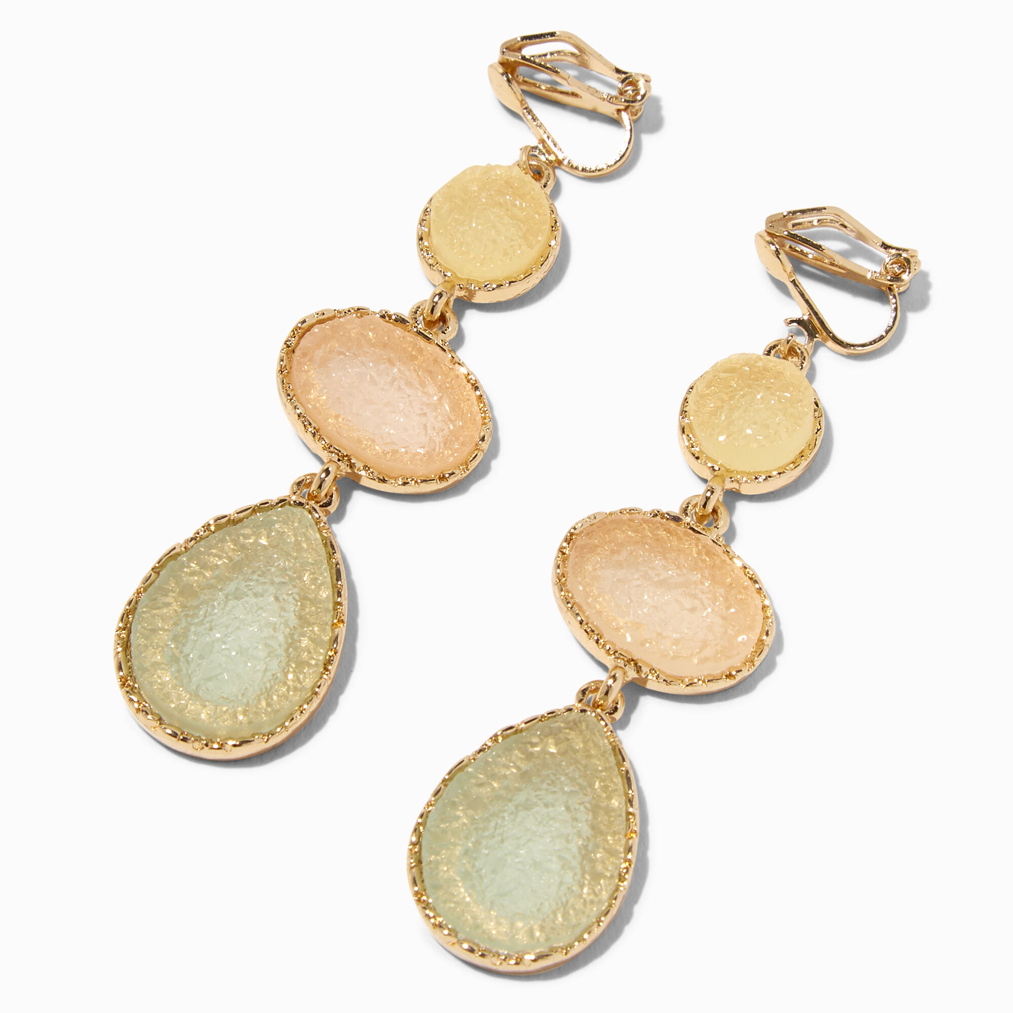 Geode discount drop earrings