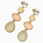 Gold 2.5&quot; Geode Drop Earrings,