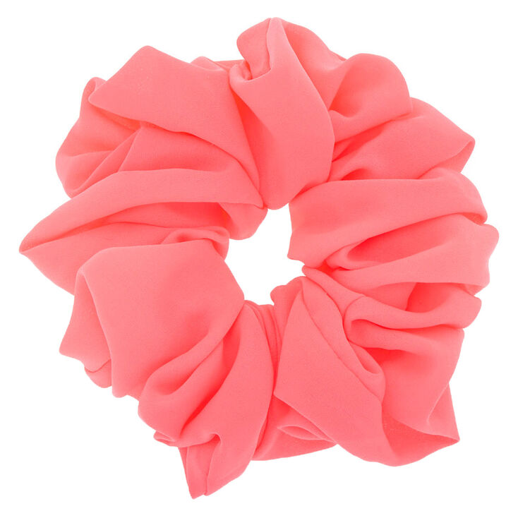 Large Hair Scrunchie - Neon Pink,