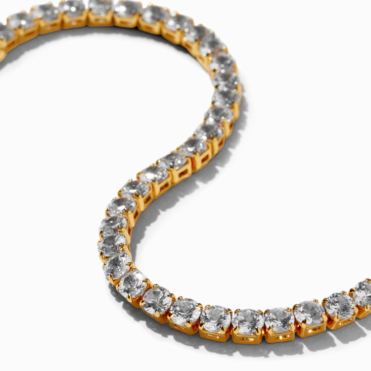 Icing Select 18k Gold Plated Crystal Tennis Bracelet,