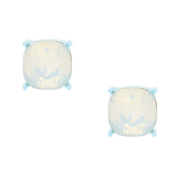 10MM Blue Iridescent Stud Earrings,
