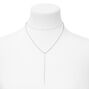 Silver Rhinestone Layered Choker &amp; Y-Neck Multi Strand Necklace,