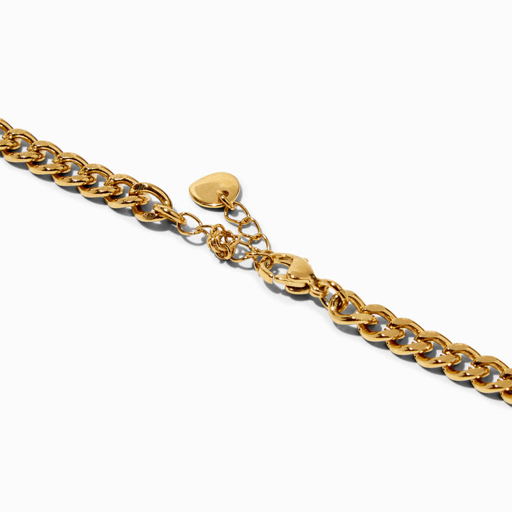 Icing Select 18k Gold Plated Cubic Zirconia Confetti Curb Chain Necklace,