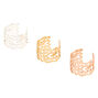 Mixed Metal Filigree Ear Cuffs - 3 Pack,