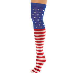 American Flag Over the Knee Socks,