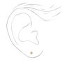 14kt Yellow Gold Crystal Square Studs Ear Piercing Kit with Ear Care Solution,
