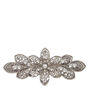 Silver Floral Filigree Hair Clip,