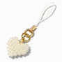 Pearl Heart Phone Charm,