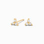 ICING Select 18k Yellow Gold Plated Cubic Zirconia Tripod Stud Earrings,