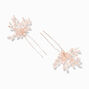 Blush Pink Pearl Floral Spray Hair Pins - 2 Pack,