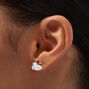 Sterling Silver Hello Kitty&reg; Santa Hat Christmas Stud Earrings,