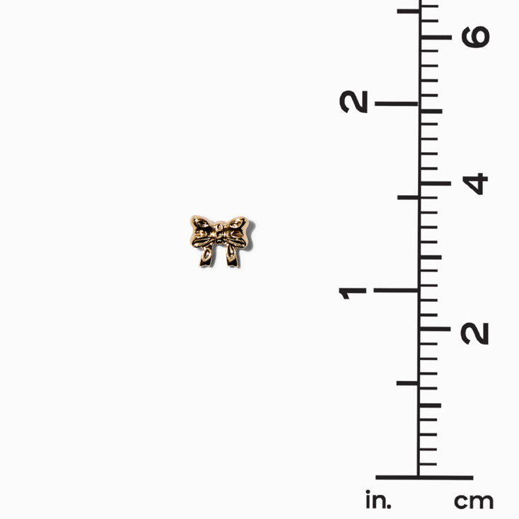 Mixed Metal Bow Stud Earrings - 3 Pack,