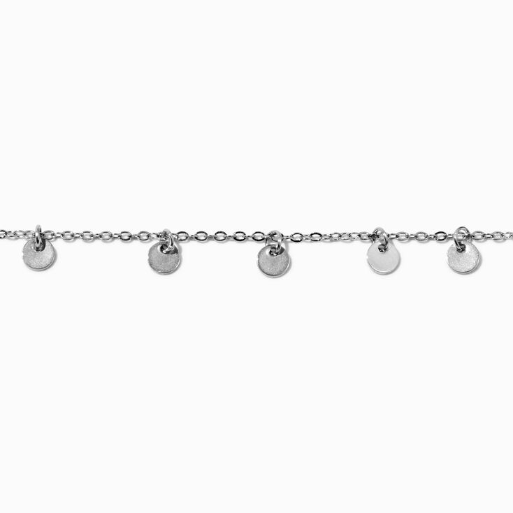 Silver-tone Stainless Steel Confetti Chain Bracelet,